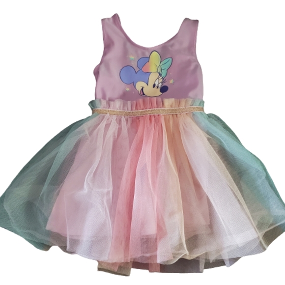 Minnie Mouse tutu Dress with leotard 2t multicolored - Picture 1 of 6